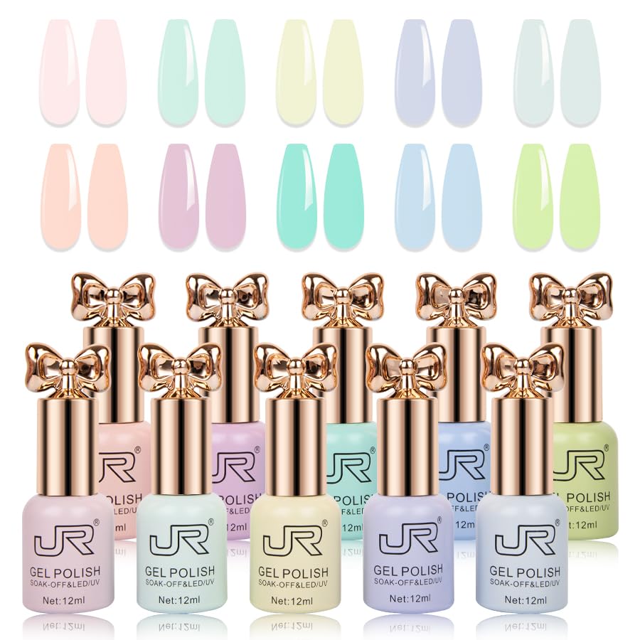 12Ml 10Colors Red Gel Nail Polish Set Long Lasting Soak off UV Gel Polish Kit Nail Art DIY Manicure Salon Home Gifts for Women D Model