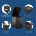 XL Portable Folding Toilet with Lid - Travel Portable Potty for Adults, 12 Toilet Bags, 12 Pack Liquid Waste Gel