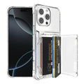 For Iphone 16 Pro Max Clear Wallet Case with RFID Blocking Card, up to 5 Cards, Hybrid Protective Case with Card Holder, TPU + PC, Anti-Yellowing, 6.9