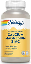 Calcium Magnesium Zinc Supplement - with Calcium 1000Mg, Magnesium 500Mg - Bone Health, Muscle Function, Heart Health and Immune Support - Vegan, 60 Day Guarantee, 25 Servings, 100 Vegcaps