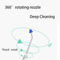 Portable Oral Irrigator Water Flosser Dental Water Toothbrush Toothpick Nasal Irrigator Implement Teeth Cleaner Oral Hygiene Flossers for Home Travel with 5Pcs Nozzles (Nozzle and Tongue Scraper)