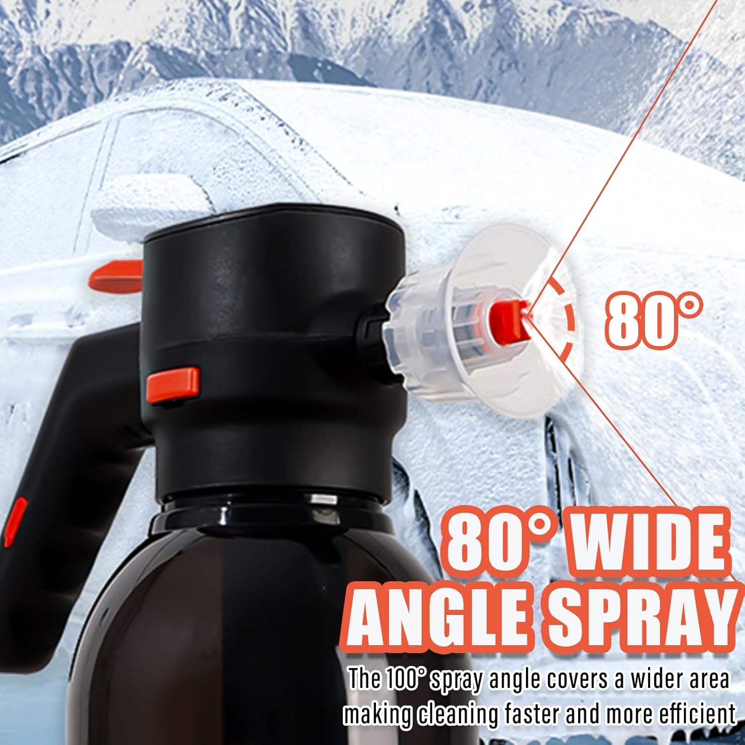 Electric Foam Sprayer Car Wash, Battery Foam Pump Sprayer, Portable Cordless Electric Foam Cannon for Car Wash