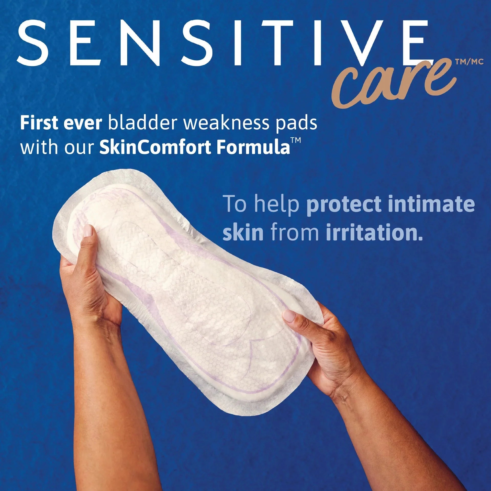 Sensitive Care Extra Coverage Overnight Incontinence Pads for Women, 90 Count