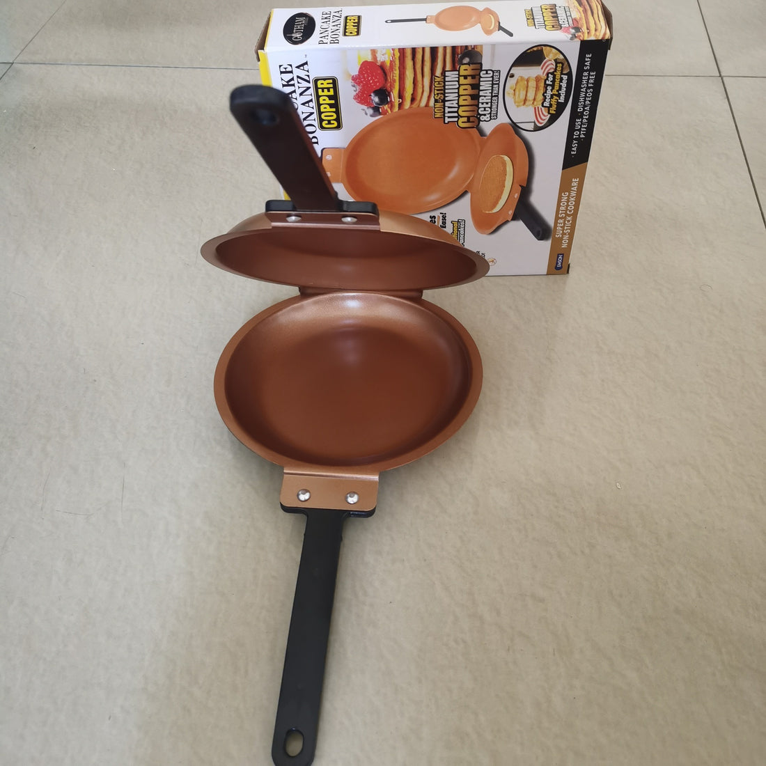 18cm Non-Stick Folding Cake Frying Pan – Compact Stainless Steel Breakfast Pot