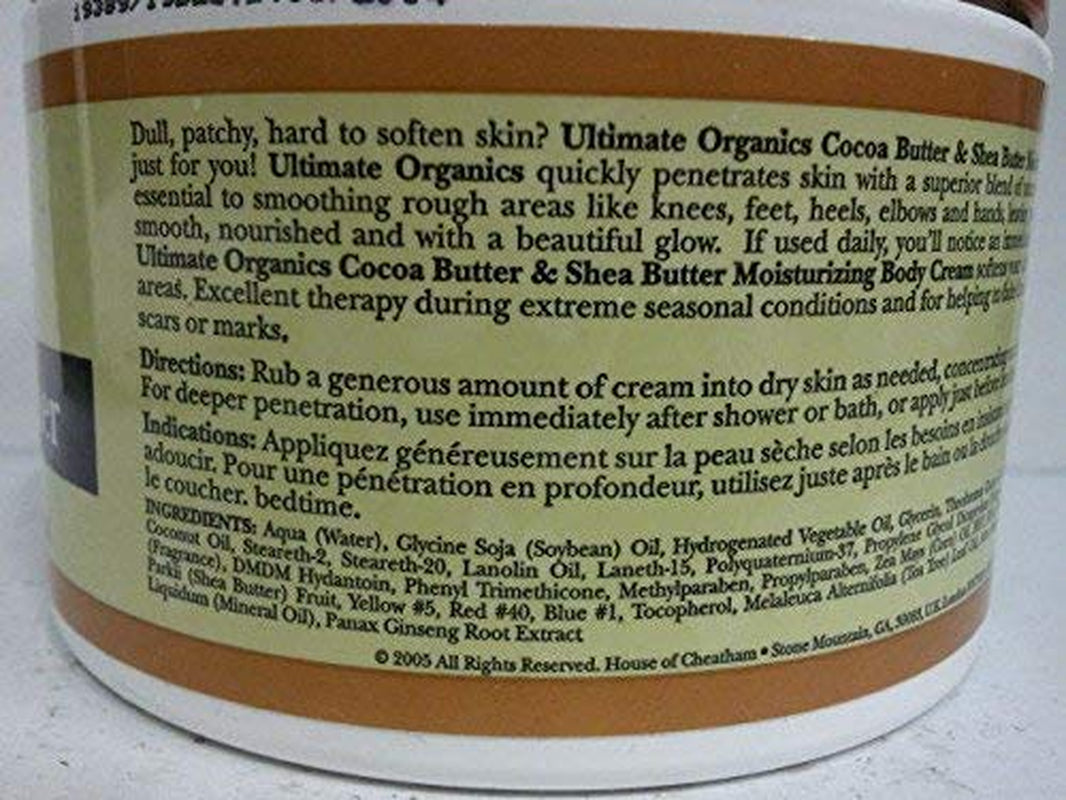 Ultimate Organic Cocoa Butter & Shea 8 Oz. Jar