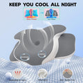 Cervical Pillow for Neck Pain Relief - Ergonomic Dual-Height Butterfly Contour Memory Foam Pillow with Ice Silk Fabric & Washable Cover for Side Back Stomach Sleepers (Grey)