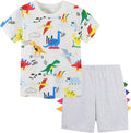 Cute Children Clothes Set Children'S Clothing Short Sleeved Suit Summer Boys' Short Sleeved Colorful (White, 3-4 Years)