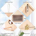 Outdoor Bird Houses Transparent Wooden Bird House for outside with Lanyard and Screws,Hanging Birdhouse Clearance for Finch Bluebird Cardinals Hummingbird