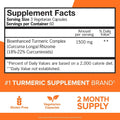 Turmeric Curcumin Supplement, Turmeric 1500Mg with Ultra High Absorption, Joint Support Supplement, Extra Strength Turmeric Capsules, 2 Month Supply, 180 Count (Pack of 1)
