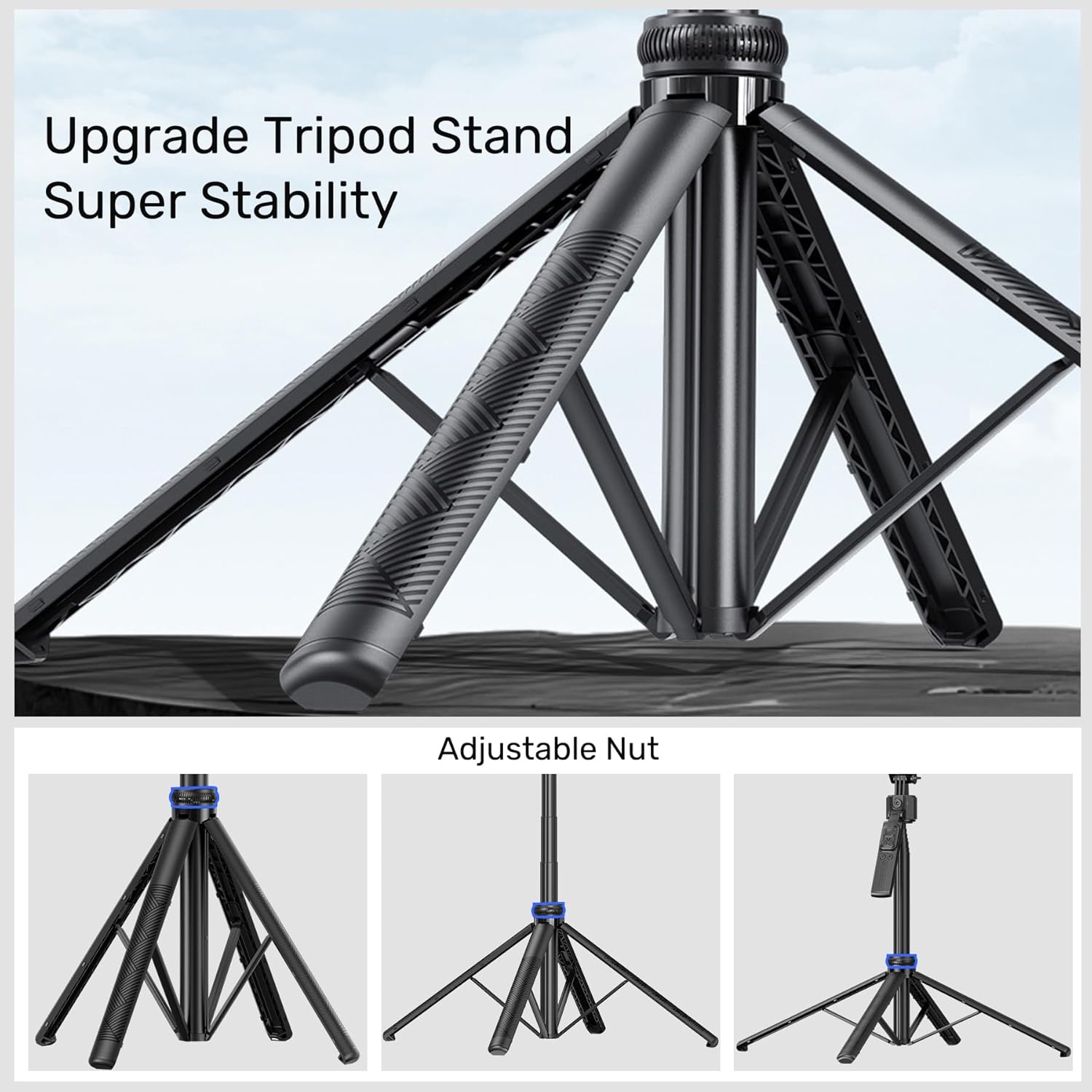 Auto Face Tracking Selfie Stick Tripod for Iphone with Light,360 Rotation That Follows Your Movement,63" Phone Camera Tripod Stand with Remote for Content Creator Vlog Live Stream Video Recording