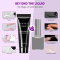 Solid Nail Glue Gel for Press on & Acrylic Nails - 3D Nail Gel for Art Design, Super Strong Clear Adhesive 15ML Long Lasting, UV Lamp Cured, Ideal for Home Salon Use
