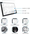 A4 LED Copy Board Light Tracing Box, Ultra-Thin Adjustable USB Power Artcraft LED Trace Light Pad for Tattoo Transferring, Drawing, Streaming, Sketching, Animation, Stenciling