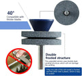 【New】Double Layer Corundum Lawn Mower Blade Sharpener, Universal Wear Lawnmower Blade Sharpener for Any Power Drill/Hand Drill, Double-Layer Grindstones Easy to Use and Not Easy Damage-(Gray)