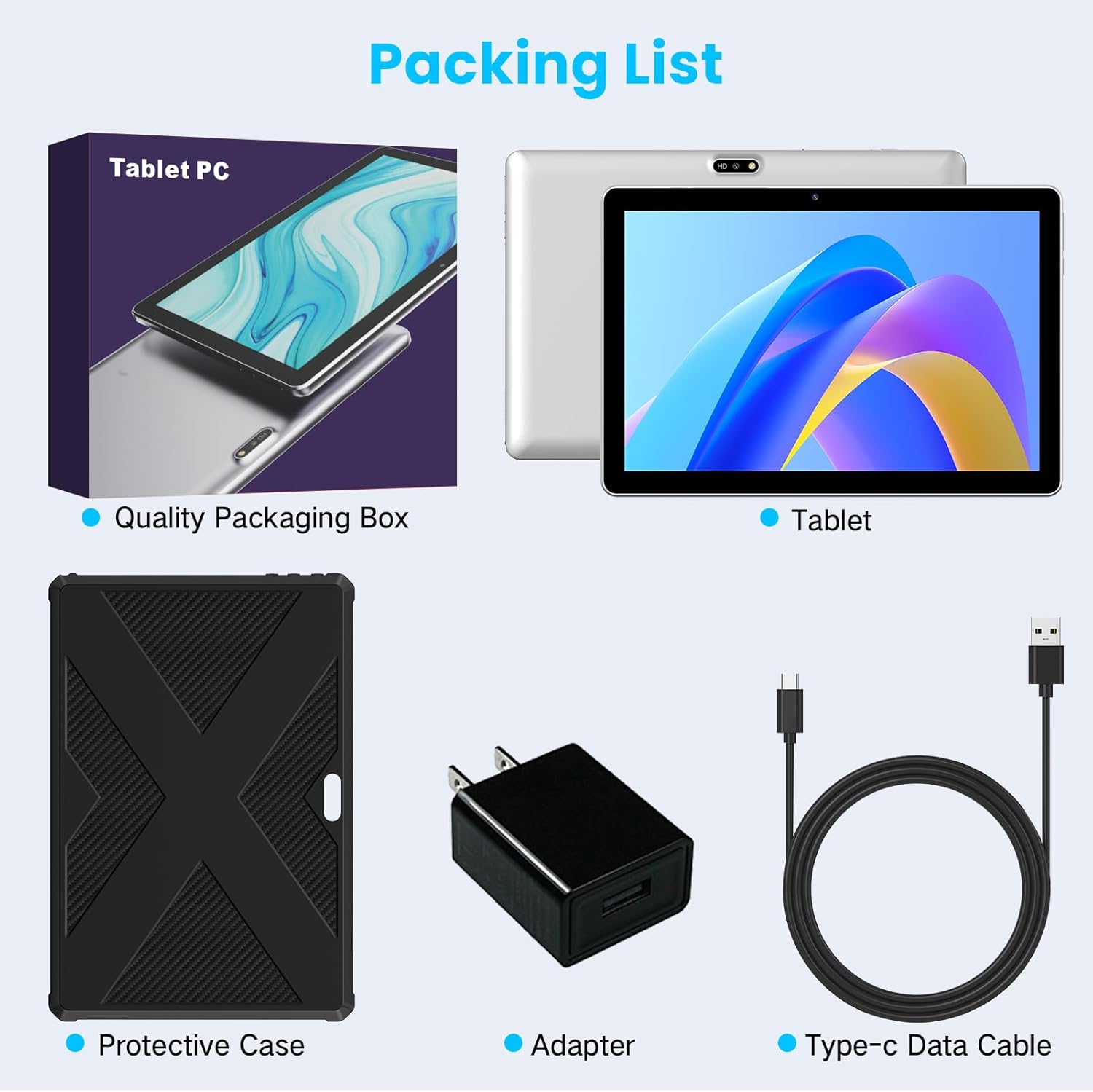 Android 13 Tablet with SIM Card Slot,10.1 Inch Cellular Tablets with Case, 4G LTE Tablet & Phone (Makes Calls), 64GB ROM (1TB Expand), 5MP+8MP Camera BT5.0 GPS 5G Wifi, Parental Control