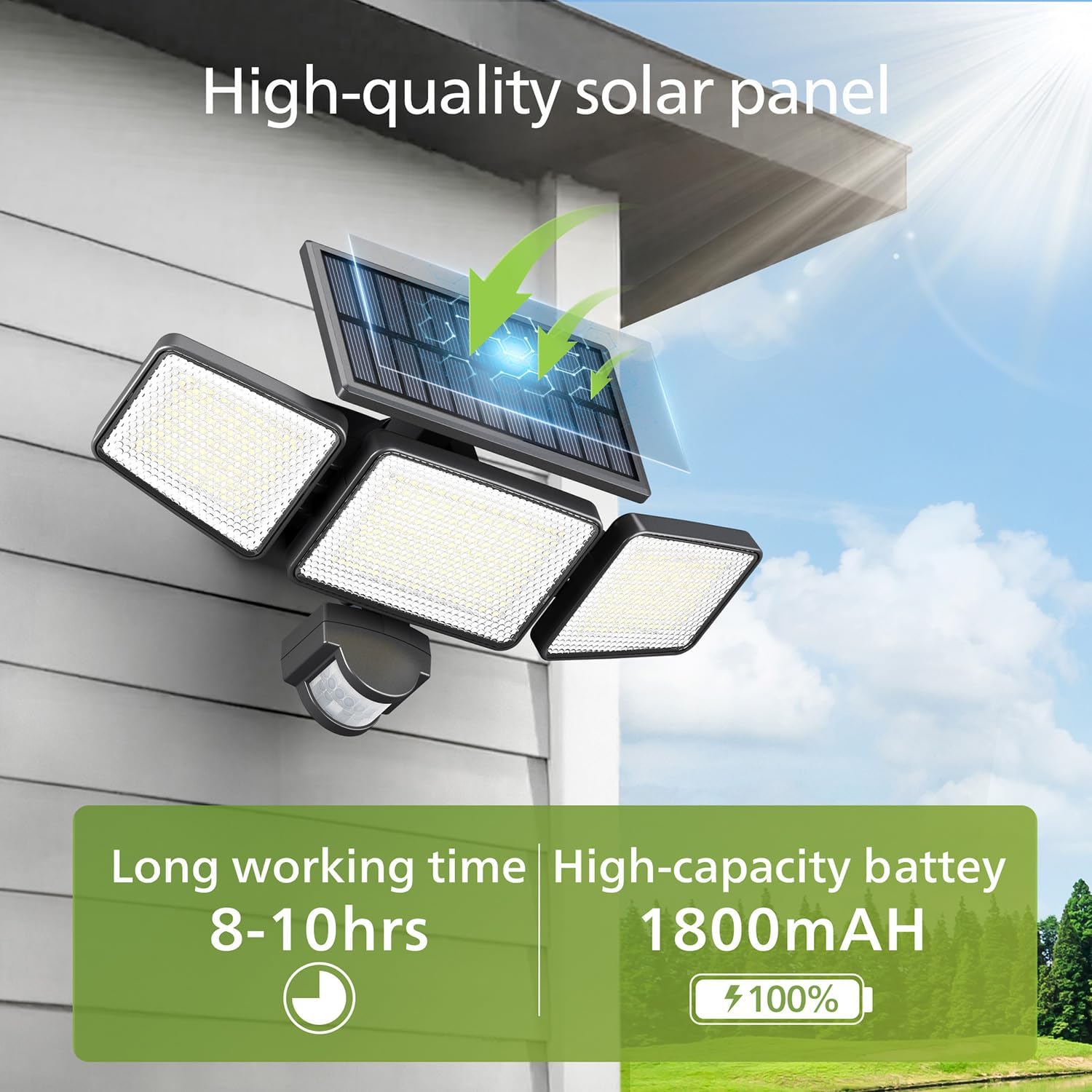exterior solar security lights