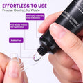 Solid Nail Glue Gel for Press on & Acrylic Nails - 3D Nail Gel for Art Design, Super Strong Clear Adhesive 15ML Long Lasting, UV Lamp Cured, Ideal for Home Salon Use