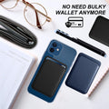Magnetic Wallet Compatible with Magsafe for Iphone 16 15 14 13 12 Pro Max plus Model, None-Cutout Mag 3 Safe Card Holder Stick on for Apple Cell Phone, Midnight Black