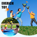 Toss and Catch Ball Game: 2Pcs Throw Catch Ball Game - Pop Pass Catch Ball Game with 4 Balls for Outdoor Yard Games Beach Pool Toys (2 Paddles 4 Balls)