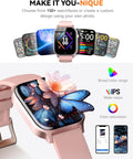 Smart Watch for Men Women- Answer/Make Call, 2025 IP68 Waterproof Fitness Tracker Watch with Sleep Monitor Step Counter Activity Smartwatch for Andriod Ios Phones (Pink, 1.83)