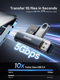 SD Card Reader, 5G Super Speed USB3.0 SD/TF Card Reader, 3-Slot USB A/C to Sd/Micro SD/USB a Memory Card Reader for UHS-I Sd/Micro SD/SDHC/SDXC/MMC, Support OTG for Plug&Play