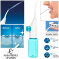 Portable Oral Irrigator Water Flosser Dental Water Toothbrush Toothpick Nasal Irrigator Implement Teeth Cleaner Oral Hygiene Flossers for Home Travel with 5Pcs Nozzles (Nozzle and Tongue Scraper)