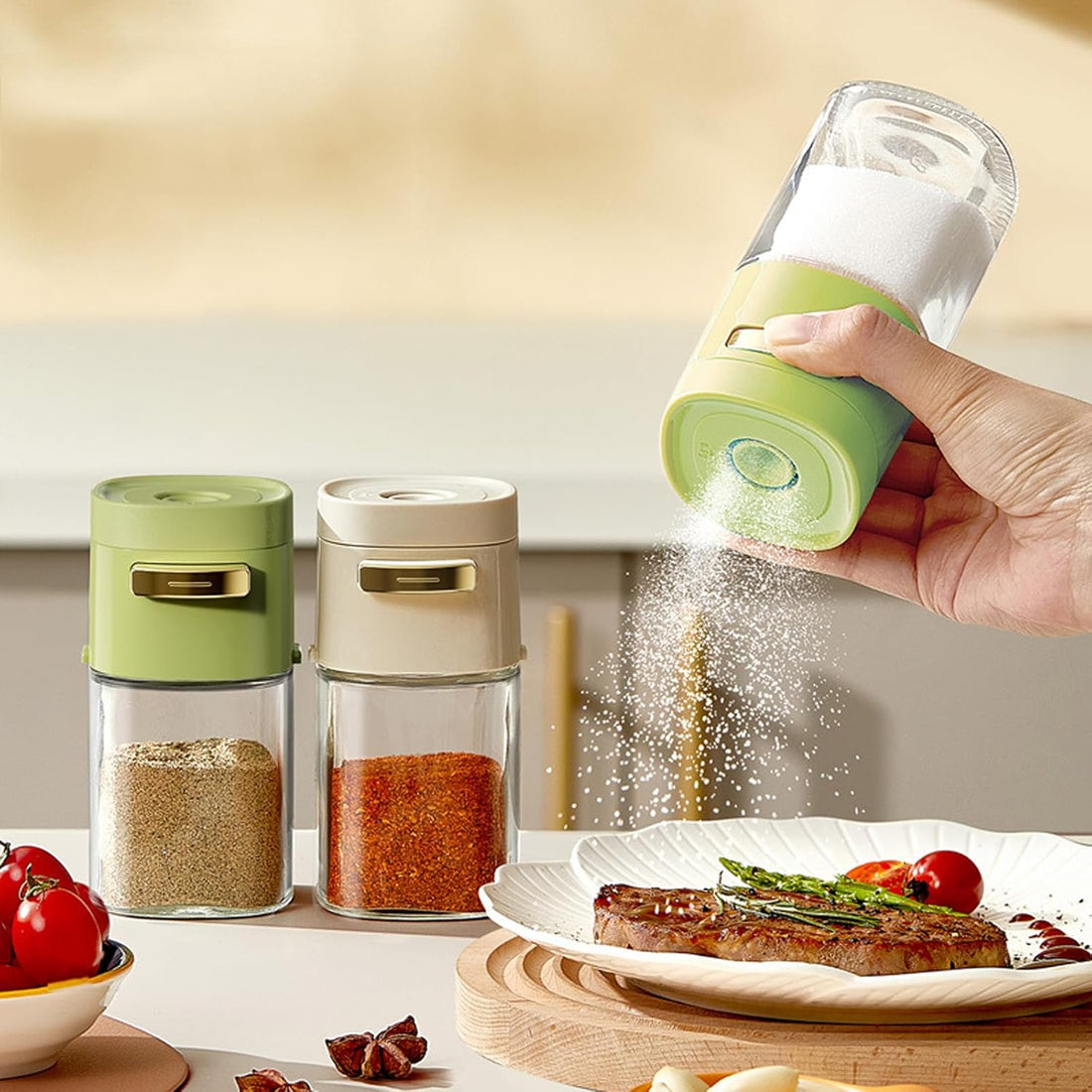 2PCS Salt and Pepper Shakers Set, 