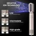 Hair Dryer Brush 6 in 1 Detachable Blow Dryer Brush Set 60000RPM Hair Styling Tool 1000W Professional Hot Air Styler Negative Ionic Hot Air Brush Auto Air Curler Straighten round Brush (Gold)