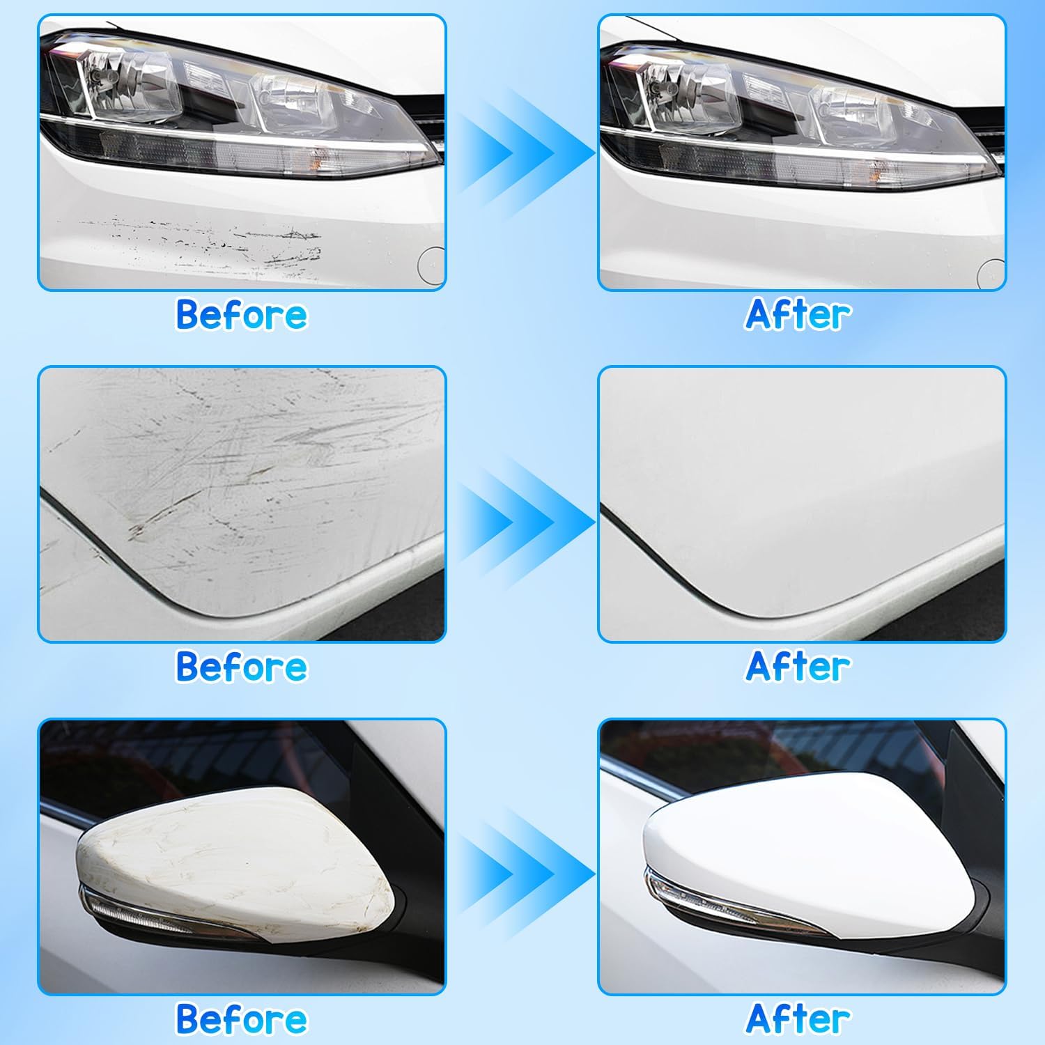 Homonth Car Scratch Repair Wax, Car Scratch Remover, Car Buff Out Scratch,Car Paint Scratch Repair, Car Wax Scratch Kit, Multi-Effect Protection, for All Vehicles (2Pcs)