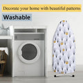 Small Ironing Board Cover Scorch Resistant, Cotton Table Top Ironing Cover with Padding Heat Reflective Heavy Duty Pad (Owl, 12.5