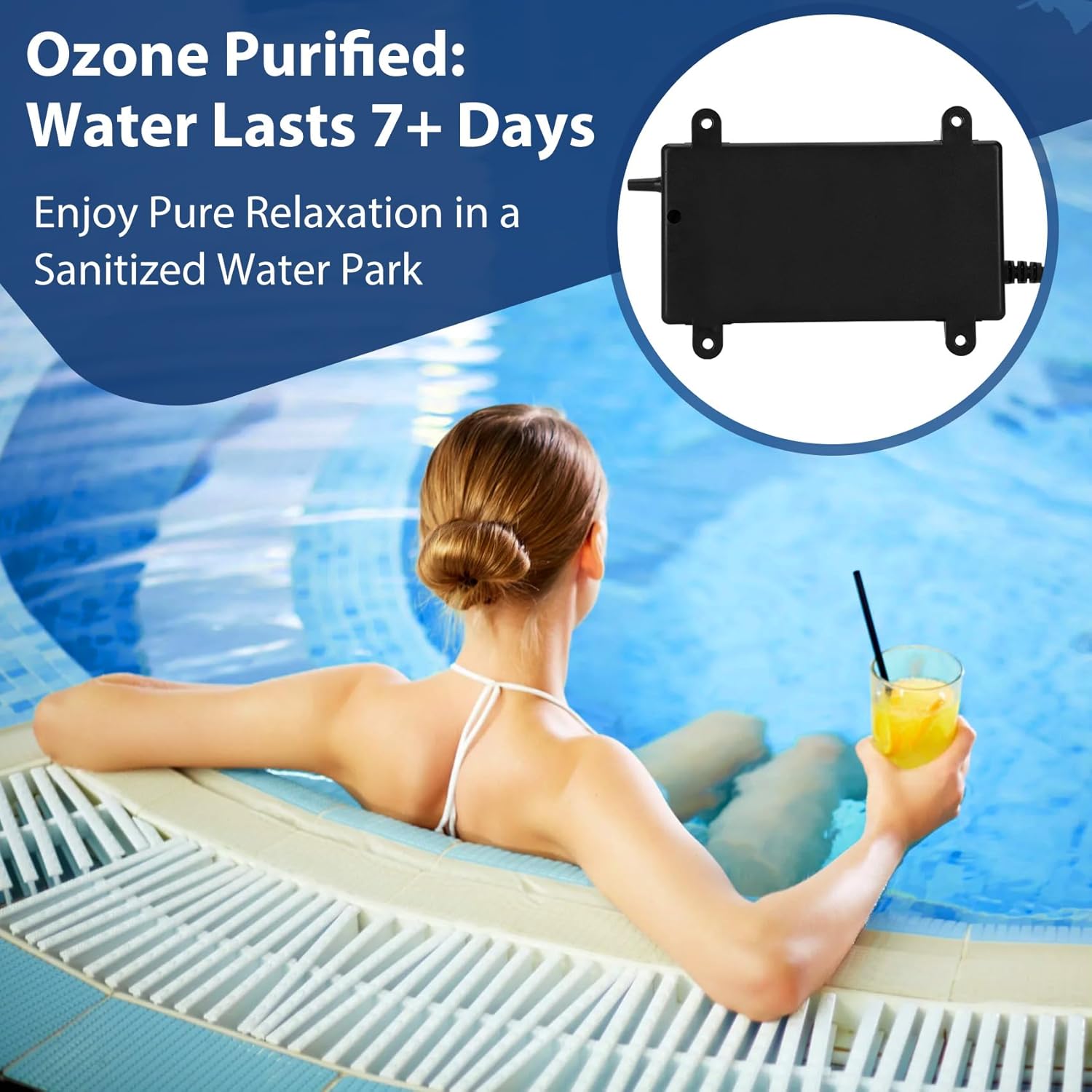 Ozone Generator for Cold Plunge, 1000Mg/H Ozone Generator for Water Keep Cold Plunge, Ice Bath, Spa, Hot Tub, Pool Clean and Fresh for a Long Time