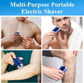Unisex Mini Portable Electric Shaver, USB C Rechargeable Waterproof Electric Razor Trimmer for Face, Leg, Armpit, Chest and Body Hair (Blue)