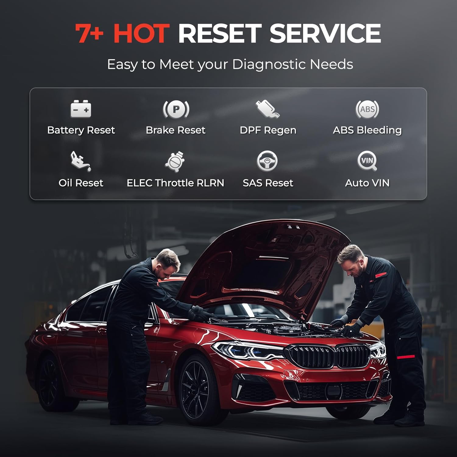 CRP123I V2.0 Elite OBD2 Scanner Diagnostic Tool, 2025 New Code Reader for Cars and Trucks, Engine ABS SRS Transmission Car Scanner, Lifetime Free Update, Oil/Epb/Dpf/Sas/Bms Throttle Relearn