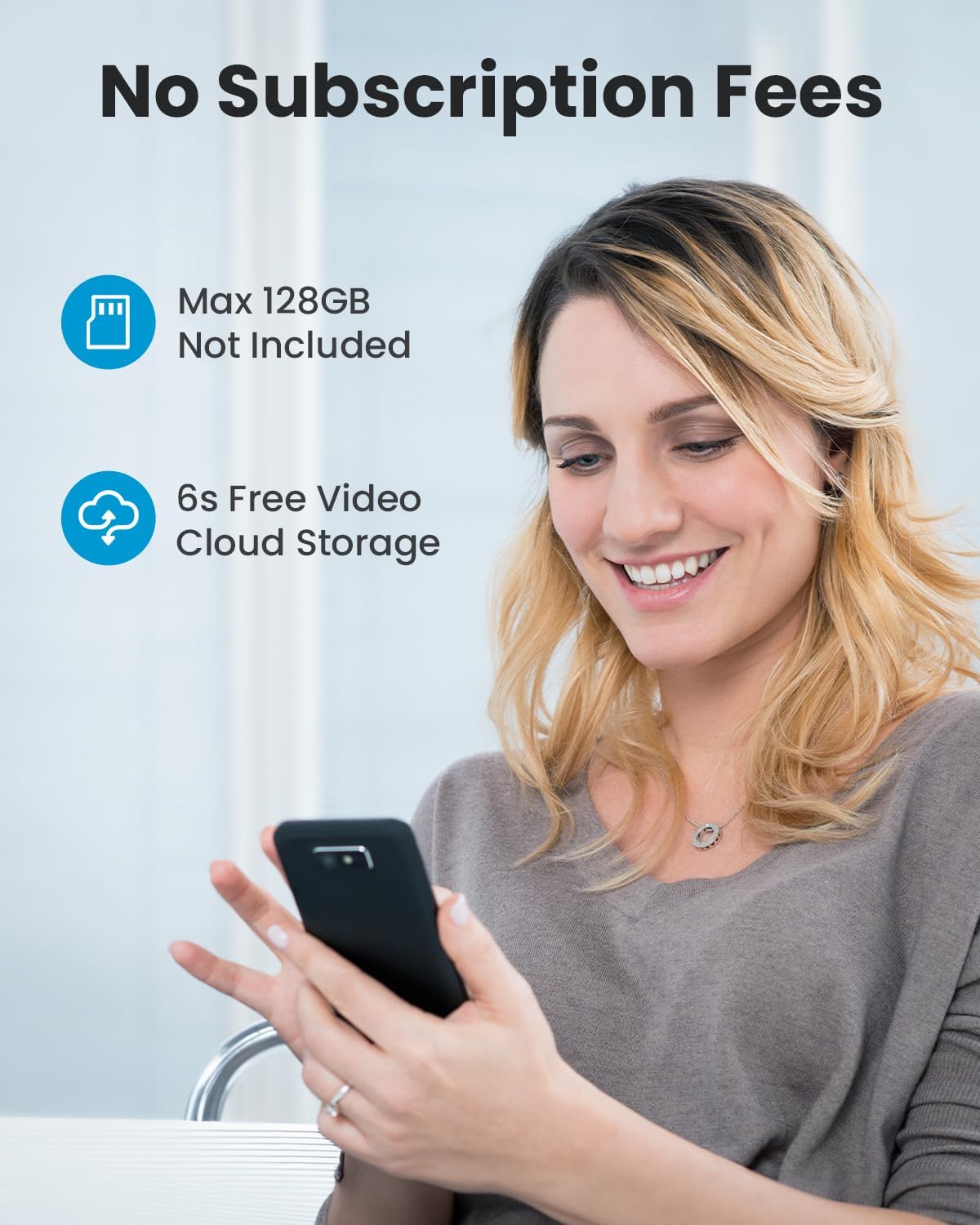 Doorbell Camera Wireless No Subscription - Wireless Video Doorbell with Chime, Doorbell with Camera 1080P, Voice Changer, 2-Way Audio, PIR Motion Detection, Only 2.4Ghz Wifi, Works with Alexa