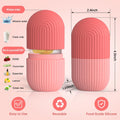 Ice Roller for Face and Eye，Ice Cube Roller Massager for Skin Women Care Tools, Naturally Conditioning De-Puff Eye Bags, Reduce Migraine Pain， Reusable Massage Silicone Ice Mold （Pink）