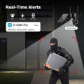 4K Solar Security Cameras Wireless Outdoor, 2.4G & 5G Wifi PTZ Camera Battery Powered, 360°View Home Security Systems with Color Night Vision, Spotlight Siren, PIR Sensor, IP66, 2 Pack