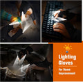 LED Flashlight Gloves, Gifts for Men Him Dad Husband Boyfriend, Cool Gadgets Waterproof Hands-Free Finger Lights for Night Fishing Repairing Running Camping, Fathers Day Birthday Christmas Gift