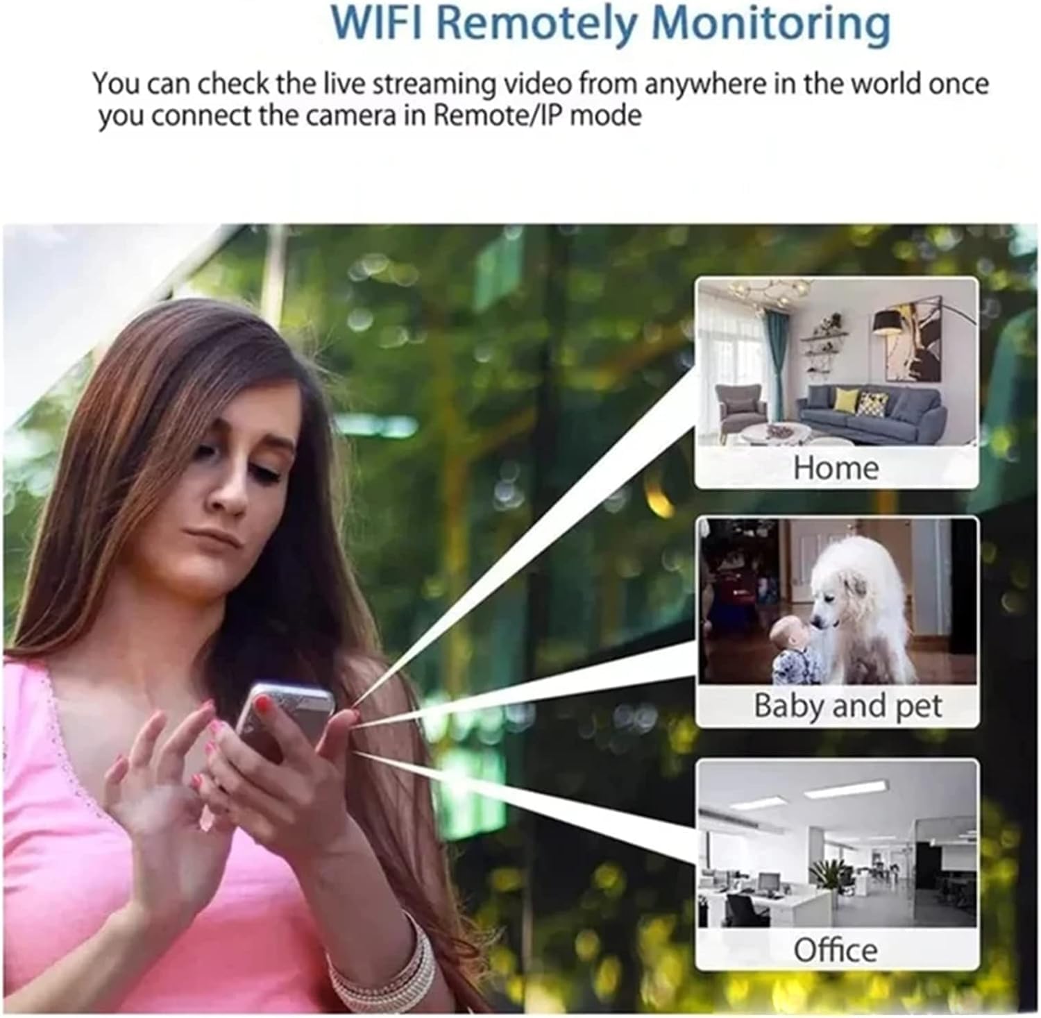 1080P HD Mini Wifi Camera - Night Vision Included, Motion Detection Remote Monitoring 160° Wide Angle Micro Monitor Small Cam for Baby Room Home Office Warehouse (1PCS)