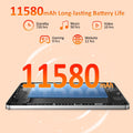 Tablets 2025 14 Inch Android 14 Tablet, 36GB RAM, 256GB Storage(Expand to 1TB), 2K Display, 8 Core CPU, 11580Mah Battery,4 Speakers, 5G Wifi Tablet with Pen Case-Gray
