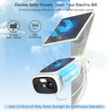 2.4G/5G Wifi Cameras for Home Security with Double Solar Panels, 2K Solar Security Cameras Wireless Outdoor, Color Night Vision , 2-Way Talk, Spotlight, Siren,Ip66, Cloud/Sd, AI Detection, W/Alexa