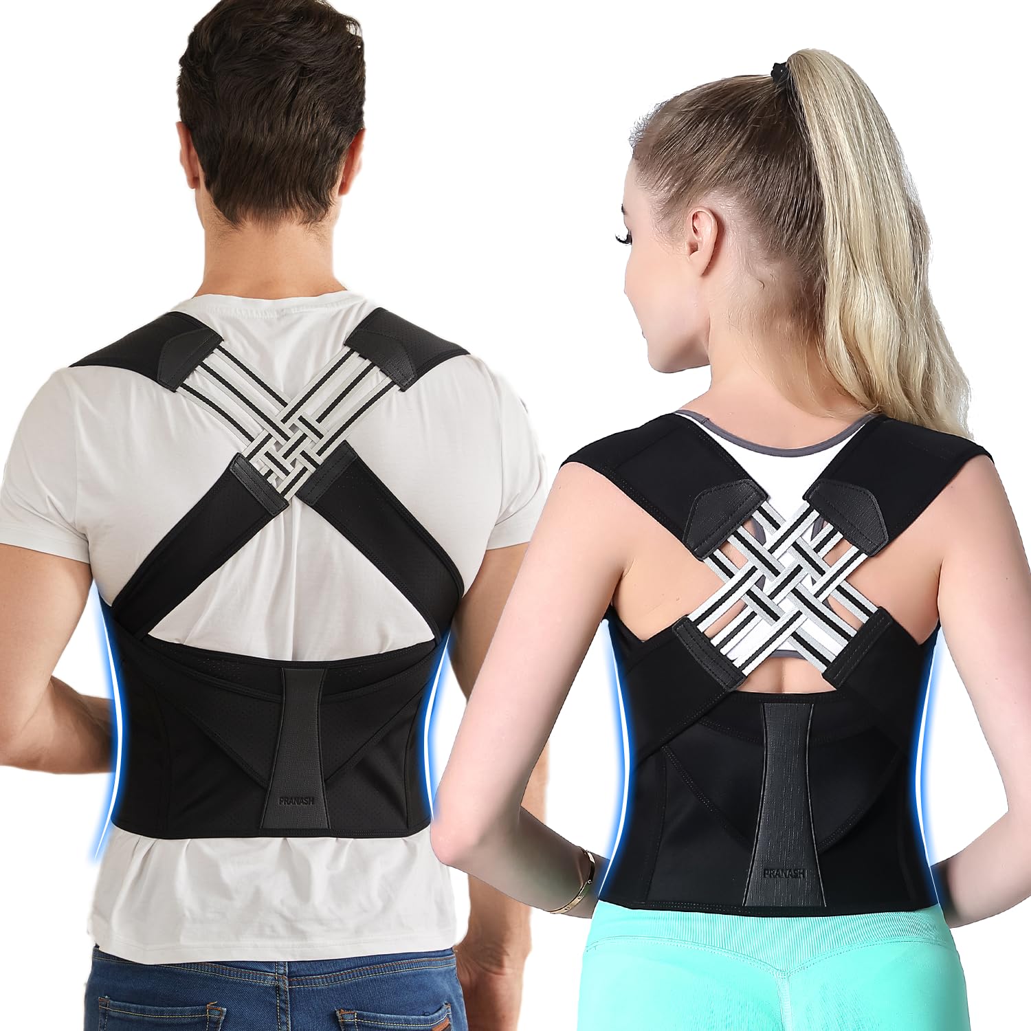 Posture Corrector for Women and Men,Adjustable Shoulder Straightener,Back Support Brace,Upper Spine Scoliosis, Hunchback
