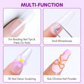 Solid Nail Glue Gel for Press on & Acrylic Nails - 3D Nail Gel for Art Design, Super Strong Clear Adhesive 15ML Long Lasting, UV Lamp Cured, Ideal for Home Salon Use