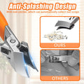 2PCS Wide Jaw Opening Anti-Splash Slanted Nail Clipper, Nail Clippers for Ingrown Nails Thick Toenails, Long Handle No Splash Nail Trimmer, Toenail Clippers for Women and Men (Orange & Black)