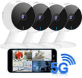 4MP 2K Cameras for Home Security Indoor, 5G& 2.4Ghz Home Security Camera for Baby/Elder/Pet/Nanny,Baby Cam Starlight Sensor Color Night Vision,Us Cloud Service,Works with Alexa Ios & Android