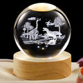 3D Galaxy Crystal Ball Lamp with Dimmable LED and Wooden Base, Night Light for Kids Teens Adults, Home Desk Office Bedroom Decor, Birthday Gift (2.4”/ 6Cm)