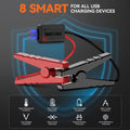 Car Jump Starter,12V 8-In-1 Jump Starter Battery Pack 3000A, up to 7.0L Gas & 5.5L Diesel Engines Quick Charge 3.0 Power Bank Jumper Cable with Led,Large Screen