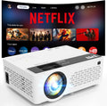 Mini Projector, Upgraded Bluetooth Projector with Screen, 1080P Full HD Portable Projector, Movie Projector Compatible with TV Stick Smartphone/Hdmi/Usb, Indoor & Outdoor Use