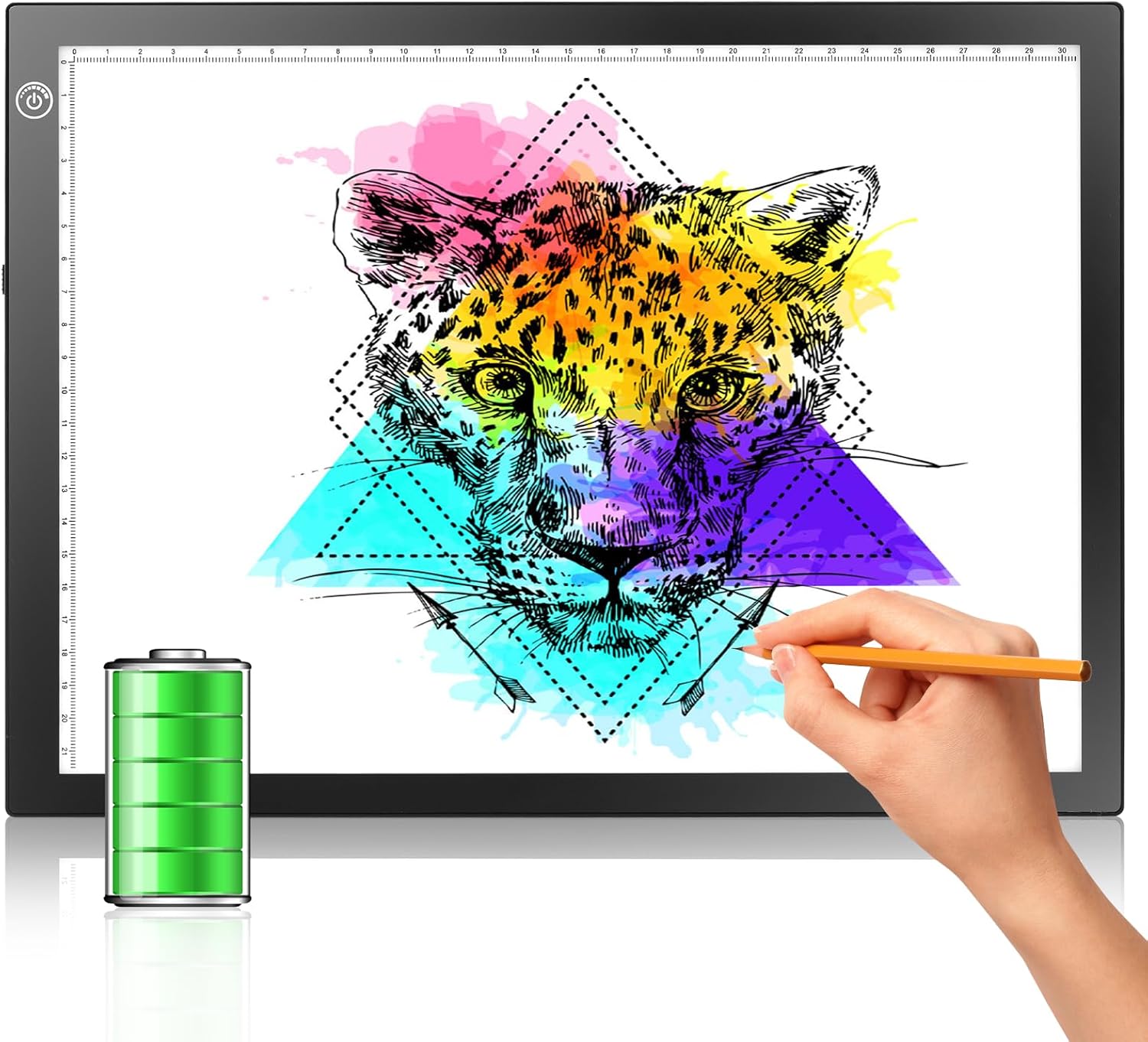 A4 LED Copy Board Light Tracing Box, Ultra-Thin Adjustable USB Power Artcraft LED Trace Light Pad for Tattoo Transferring, Drawing, Streaming, Sketching, Animation, Stenciling