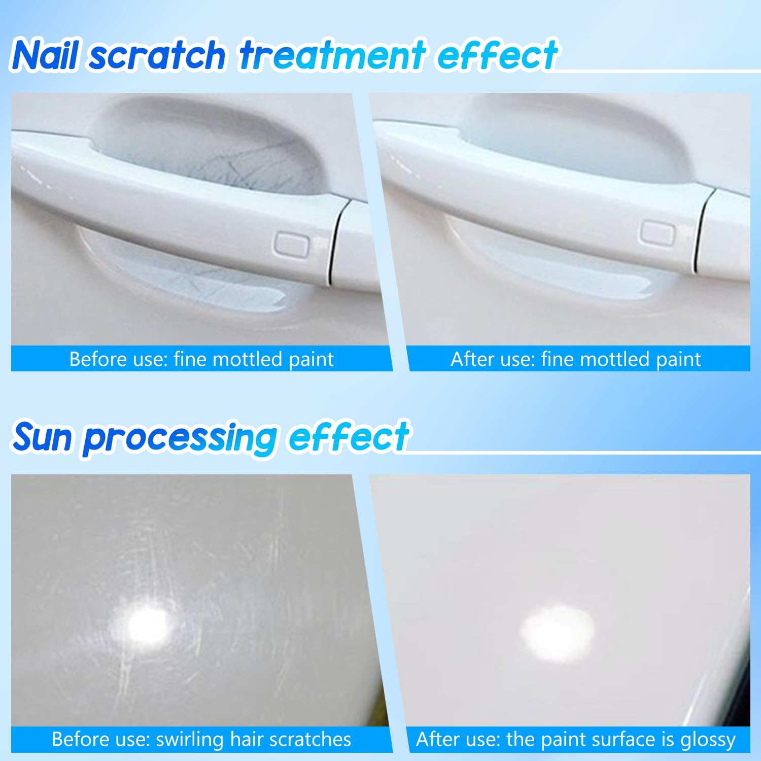 Homonth Car Scratch Repair Wax, Car Scratch Remover, Car Buff Out Scratch,Car Paint Scratch Repair, Car Wax Scratch Kit, Multi-Effect Protection, for All Vehicles (2Pcs)