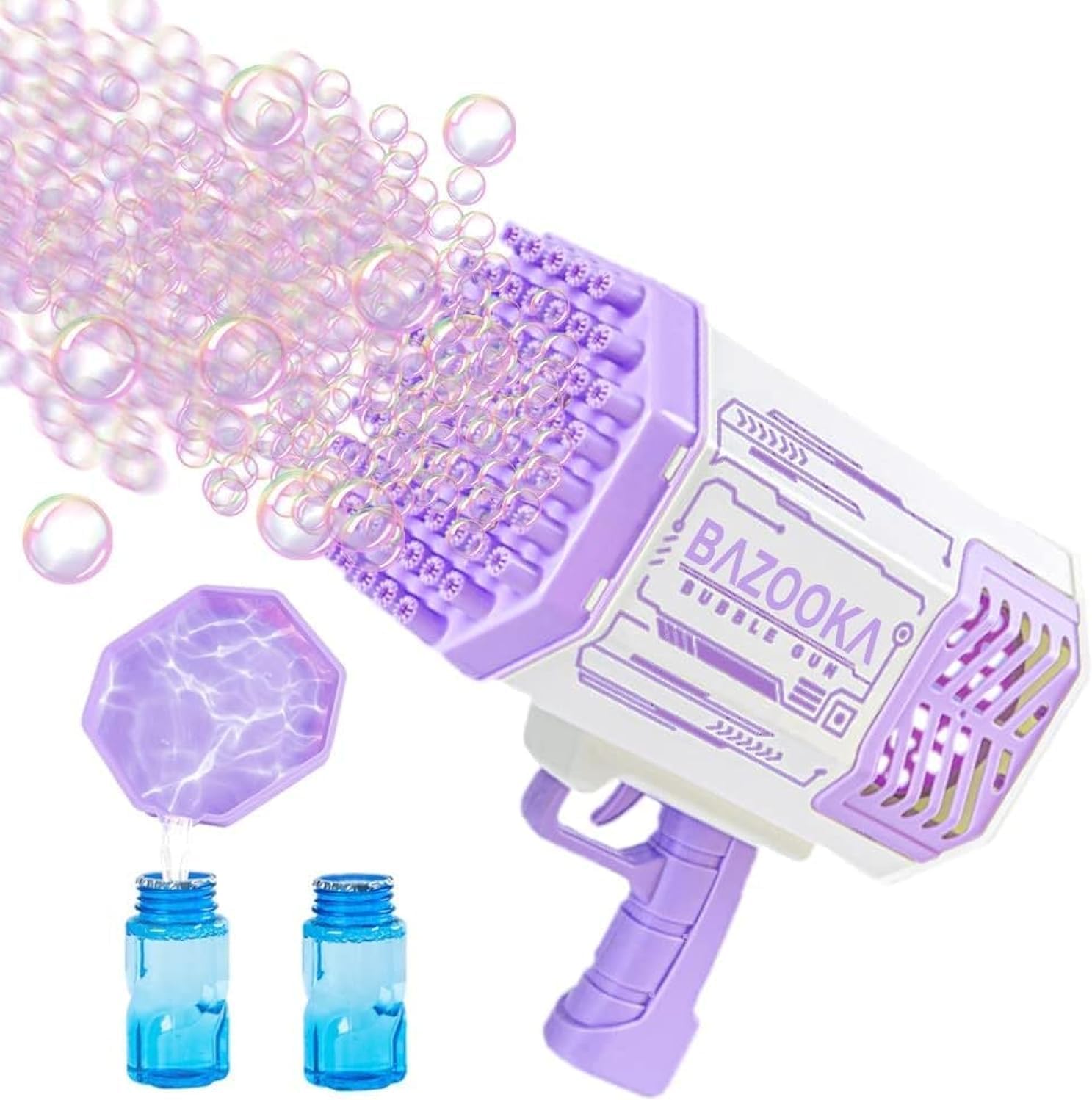 Bubble Machine Gun, 69 Holes Bubbles Gun Kids Toys for Boys Girls Age 5 6 7 8 9 10 11 12 Year Old, Summer Outdoor Toy Birthday Wedding Party Favors Gifts (Pink)