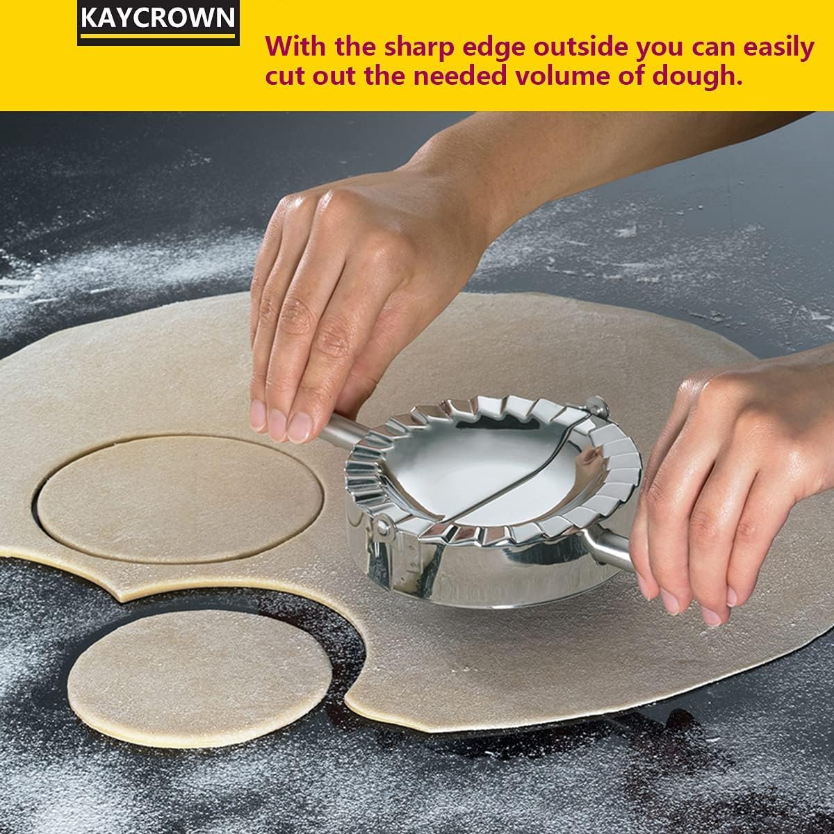 Best Utensils Stainless Steel Ravioli Mold Pierogi Dumpling Maker Wrapper Pastry Dough Cutter Kitchen Accessories (L: 4.5 Inch)